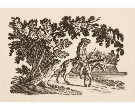 * Attributed to Thomas Bewick (1753-1828). Fishermen, Horse and Rider crossing a River, &amp; Man on a Donkey, three original