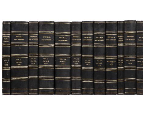 Bengal Past &amp; Present. Bengal Past &amp; Present, 31 volumes, a broken run, 1907-1938, volume I, parts 1 &amp; 2 only in 