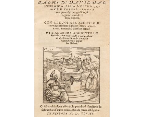 Pozzo (Giovanni Francesco da). Salmi di David dal l’ebraica alla nostra comune volgar lingua con gran diligentia giudicio, &a