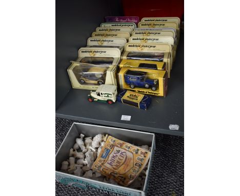 A collection of sixteen Matchbox Models of Yestearyear and similar diecasts, most boxed along with a Matchbox Accessory No1 E