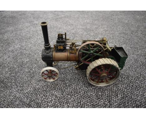 A 3/4 Inch Scale Michael Holden Kit Built Live Steam Traction Engine having single cylinder engine, pole reverser, built to a