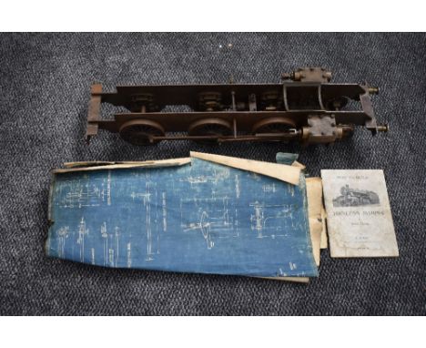 A LBSC 3 1/2 Inch Gauge Rolling Chassis Princess Marina with blue print and booklet