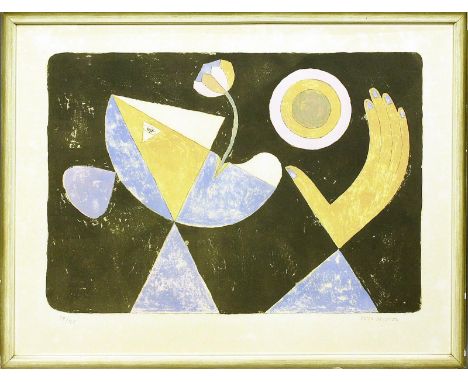   Brauner, Victor (1903 Piatra Neamt - Paris 1966)  "La Fiancée heliotropique". Cromolithographie/BFK Rives (Farben verblasst