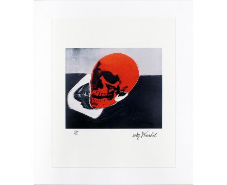   Warhol, Andy (1928-1987), nach  Skull. Granolithographie/Papier, re. u. Drucksign. und li. u. Ex. 817/5.000. Blattmaß ca. 4