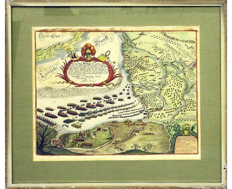   Merian, Matthäus der Jüngere (1621 - 1687)  "Marche der churfürstlichen brandenburgischen Armee, 1679...". Kupferstich (geb