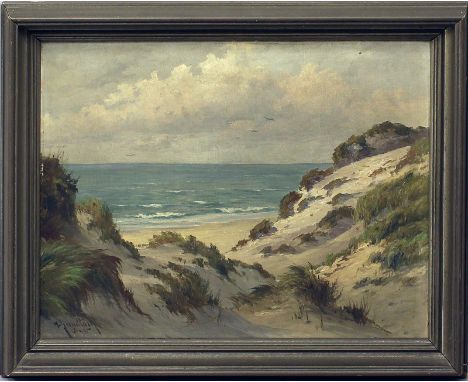   Gundlach, Henry (1884 Südafrika-Hanstedt 1965)  Dünen auf "Sylt", so li. u. betitelt und sign. Öl/Lwd., 40x 50 cm. R.      