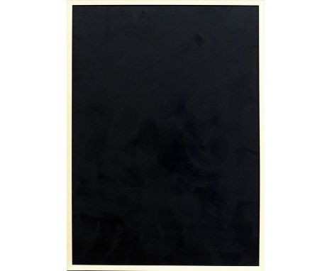  Bash (um 2018)  Abstrakte Komposition in Schwarz. Acryl/Lwd., verso sign. und dat. 2018. Ca. 100x 70 cm. R.          
