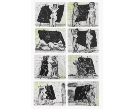 William Kentridge (born 1955)Summer Graffiti, 2002 each signed and numbered 39/45 in red crayonthe complete set of eight lith