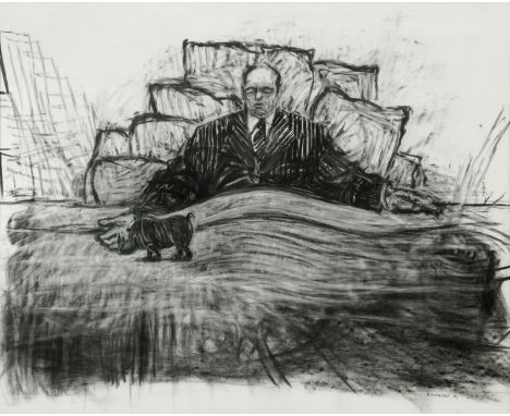 William Kentridge (born 1955)Soho in Bed with Rhinoceros' (Drawing for Mine) signed 'Kentridge' and dated '91' (lower right)c