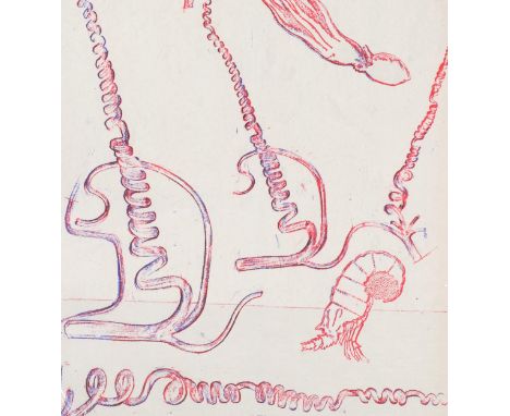 Max Ernst, abstract, lithograph, printed by Mourlot, published by XXe Siecle 1974, 31cm x 24cm, unframedVery slight paper dis
