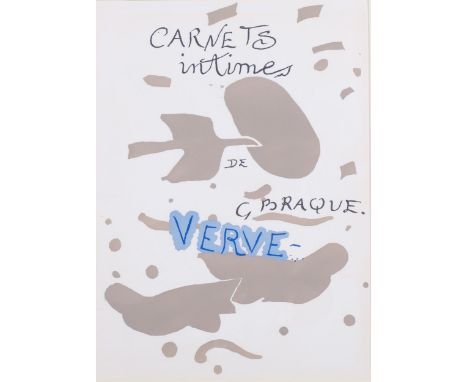 Georges Braque (1882-1963), colour lithograph on Arches paper, Carnets Intimes, 34.5cm x 25cm. Lithography by Mourlot Freres 
