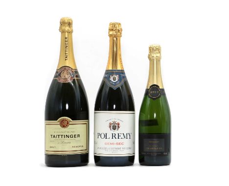 A magnum of Taittinger non-vintage champagne together with a bottle of Fortnum &amp; Mason non-vintage Brut Resverve champagn