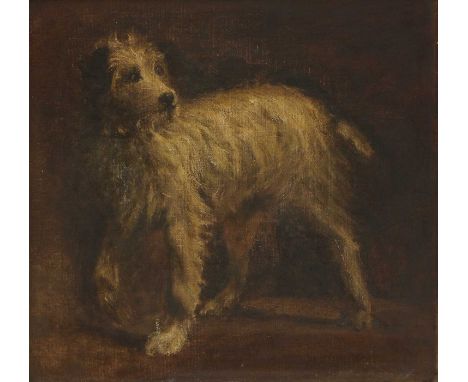 British School, 20th centuryStanding terrieroil on canvas board37 x 38.5cmCondition ReportFramed size: 54 x 55cm. Some surfac