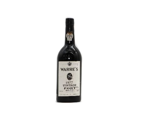 Warres, Vintage Port, 1977 (1)Condition ReportBell's Scotch Whisky decanters, 9 Christmas editions, 43% volume, 70 cl (9) tog