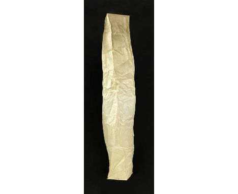 An Akari paper column lamp shade, 20th century, designed by Isamu Noguchi, printed mark, 24cm deep186cm highCondition ReportW