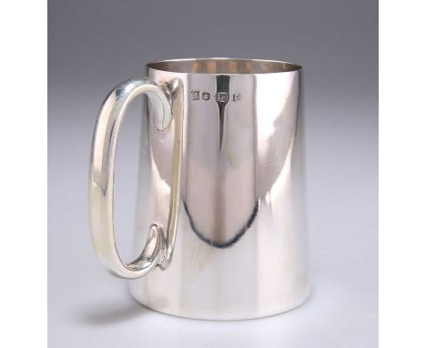 A GEORGE V SILVER CHRISTENING MUG by Page, Keen &amp; Page, Sheffield 1932, of plain tapering form. 9cm high, 6.14 troy ounce