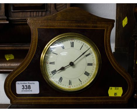INLAID ARCH TOP MANTLE CLOCK