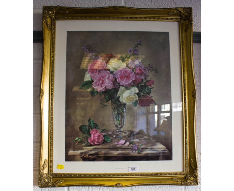 GILT FRAME FLORAL PRINT