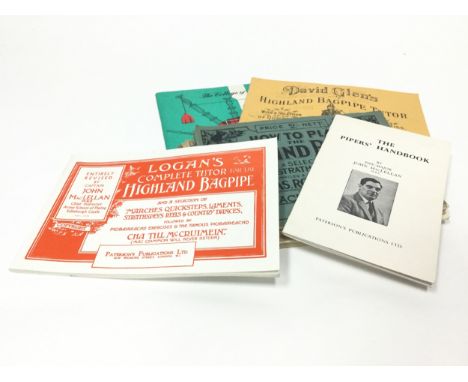 LOT OF BOOKS RELATING TO PIPING, including 'The Pipers' Handbook' by Pipe-Major John MacLellan and 'Logan's Complete Tutor fo