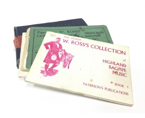 LOT OF BOOKS ON PIPING, including 'Pipe-Major W. Ross's Collection of Highland Bagpipe Music' and 'Scot's Guards Standard Set