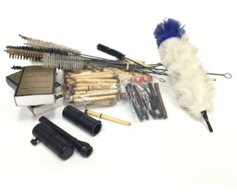 LOT OF PIPING SUPPLIES, comprising cane reeds, hemp, beeswax, brushes, Ezeedrone and other synthetic reeds, corks, 120 tenor 