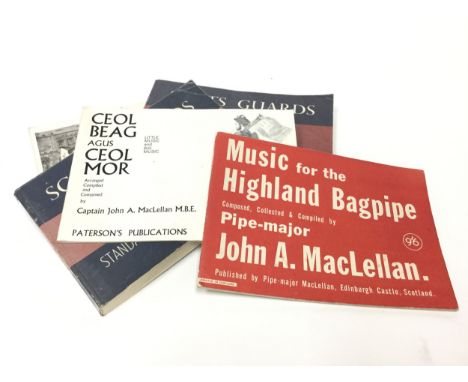 LOT OF BOOKS RELATING TO PIPING, including 'Scots Guards - Standard Settings of Pipe Music', 'Music for the Highlanbd Bagpipe