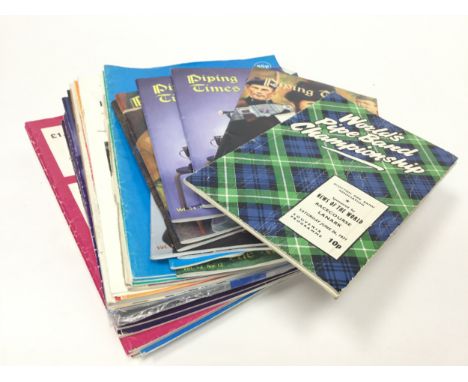 LOT OF MAGAZINES ON PIPING, including 'The Scottish Pipe Band Monthly' and 'Piping Times'