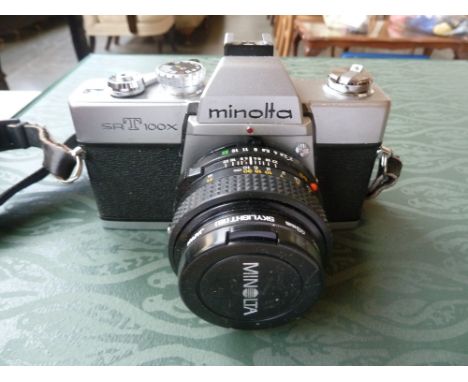 Minolta SRT 100X 35mm camera with Minolta MD 50mm 1:2 lens