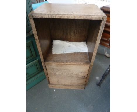 An oak side cupboard, shelf over cupboard, 39cmW x 30cmD x 69cmH