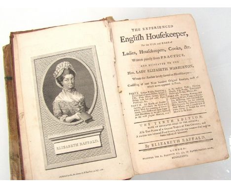 Elizabeth Raffald: 'The Experienced English Housekeeper...', London, R. Baldwin, 1786, 10th edition, engraved portrait fronti