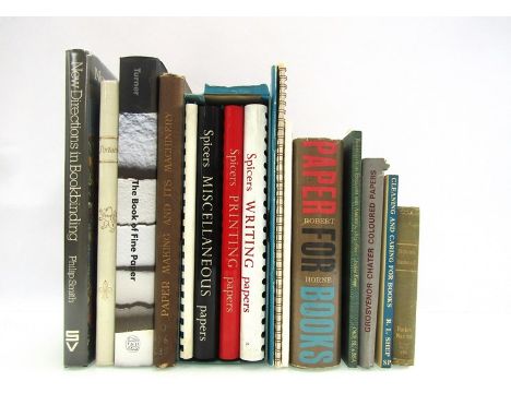 A collection of 16 volumes on Paper Making, Bookbinding, Typography, Book Production, including Spicers Ltd (published): Spic