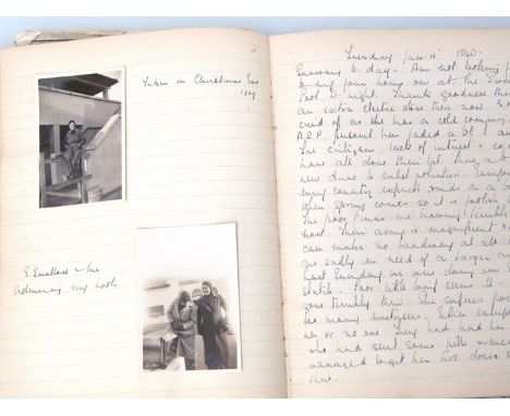 A manuscript account of wartime Britain made by a Marjorie True of Peterborough, entries dating from September 1939 to Octobe