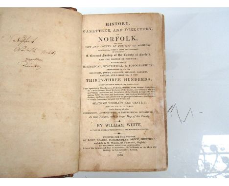 William White: 'History, Gazetteer, and Directory, of Norfolk, and the City and County of Norwich...', 1836, first edition, l