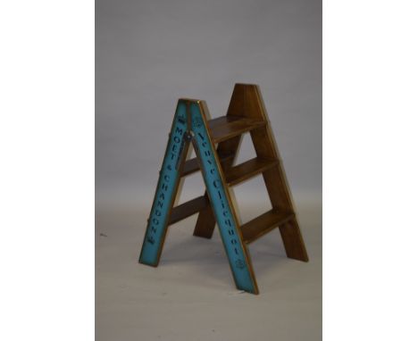 A WOODEN CHAMPAGNE LADDER. 2ft 10ins high.