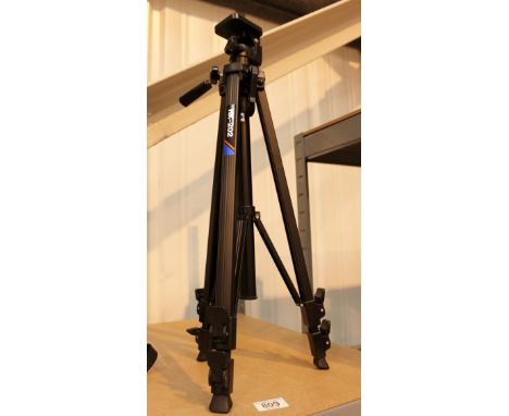 Camera tripod marked HK-202 with leather case