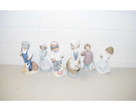 SIX VARIOUS NAO AND LEONARDO FIGURINES