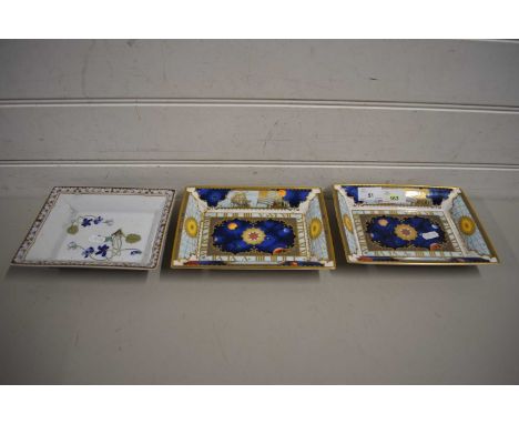 TWO ROYAL WORCESTER 'CELEBRATE THE MILLENNIUM' DISHES PLUS ONE OTHER (3)