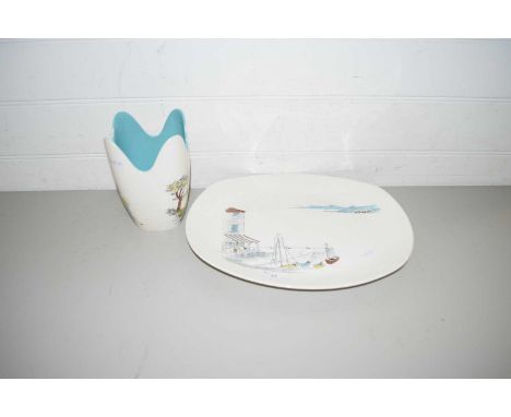 MIDWINTER STYLECRAFT CANNES MEAT PLATE AND VASE