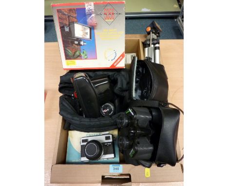 Praktika Super TL1000, Werra camera, tripod and other photographic equipment in one box 