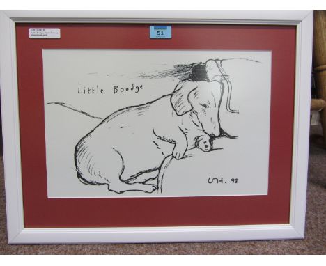 'Little Boodge', David Hockney monochrome print 