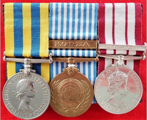 Korea and Suez Crisis Royal Navy medal group to Engine Room Artificer C.T. Dodge. Korea Medal impressed named C/SMX. 898945. 