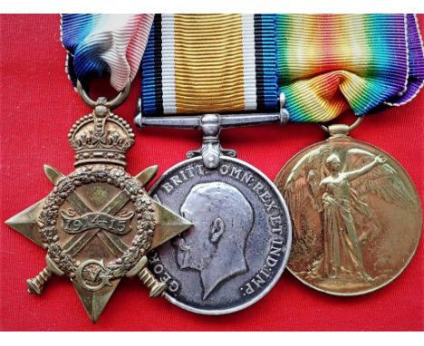 WW1 Australian Army 1915 medal trio to Lieutenant Leaver, 4th Coy. Army Service Corps. Promoted from the ranks, serving at Ga