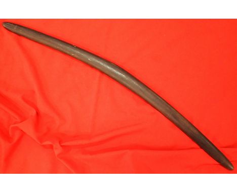 West Australian Aboriginal large jarrah killing stick boomerang. 104cm long hardwood, beautifully balanced and certainly most