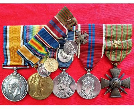 WW1 ‘wounded in action’, Royal Air Force with French Croix de Guerre medal group, to Lieutenant Macdonald, a Canadian Barrist