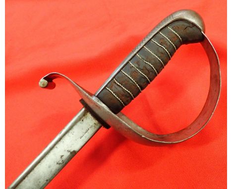 1890 pattern Brazilian German export sword (E.U.B). Steel basket guard with etched Brazilian Republic E.U.B. Leather &amp;amp
