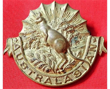British Army King's Colonial 'Australasian' Squadron cap badge. Retains sharp details overall, as well as much of the origina