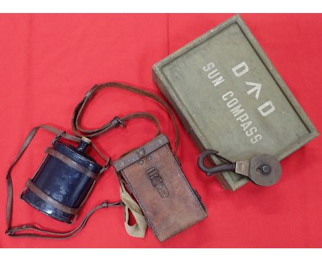 WW2 military lot of commonwealth equipment (4). Assorted items include WW2 Commonwealth Military brass single wheel wire rope