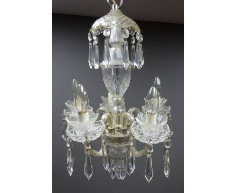 20th century Waterford crystal five branch A5 chandelier, H59cm x W41cm    Condition Report  Good condition, in need of a goo