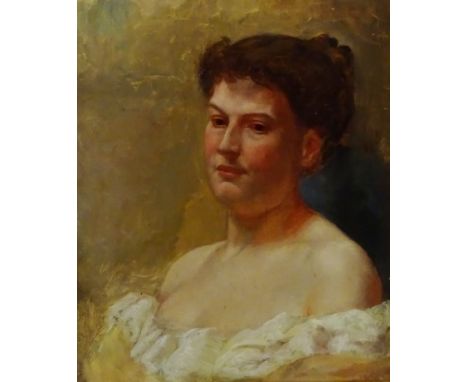 Portrait of a Lady, oil on canvas by John Walter Paulet St John Mildmay (British 1866-1913) signed with initials verso 42cm x