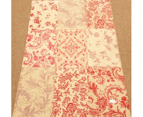 'Laura Ashley' patch work type rug with floral pattern, 187cm x 133cm   Condition Report   Click here for further images, con